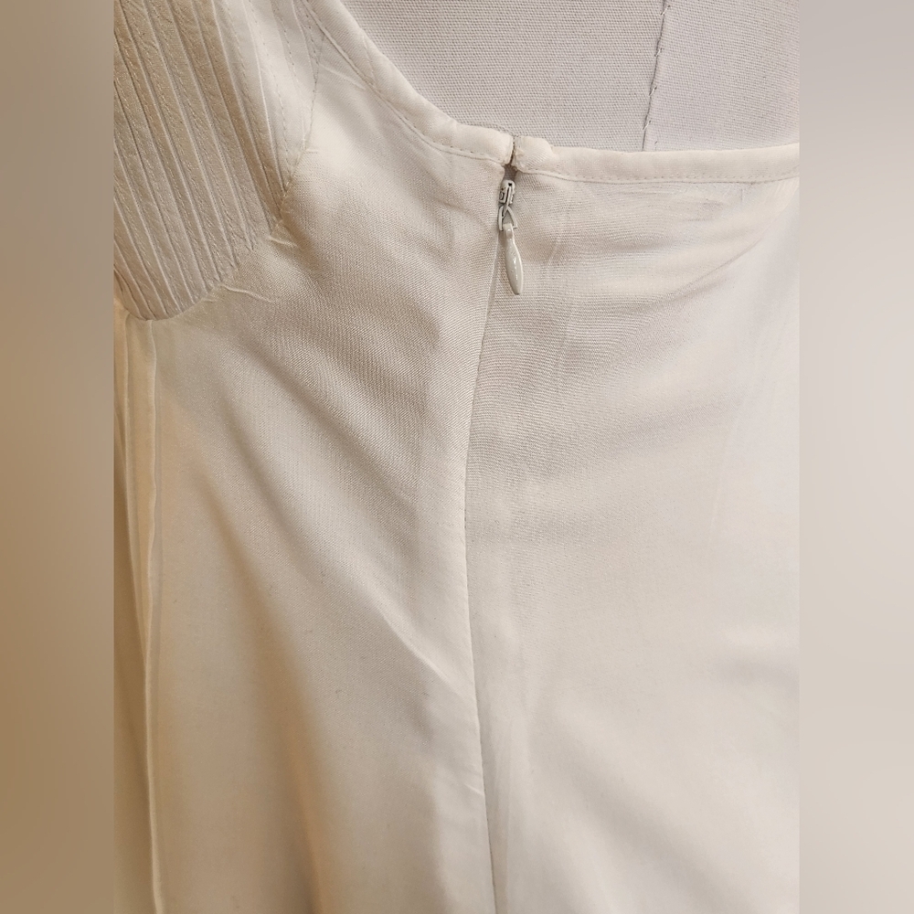 NWT! || TOPSHOP || slip dress lace trim pintucks mini white sz 12 - Picture 8 of 10